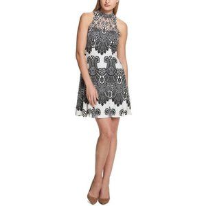 NWT Kensie Black and White Lace Dress sz 6